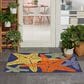 Nourison Aloha 2"8" x 4" Blue and Multicolor Indoor/Outdoor Area Rug, , large