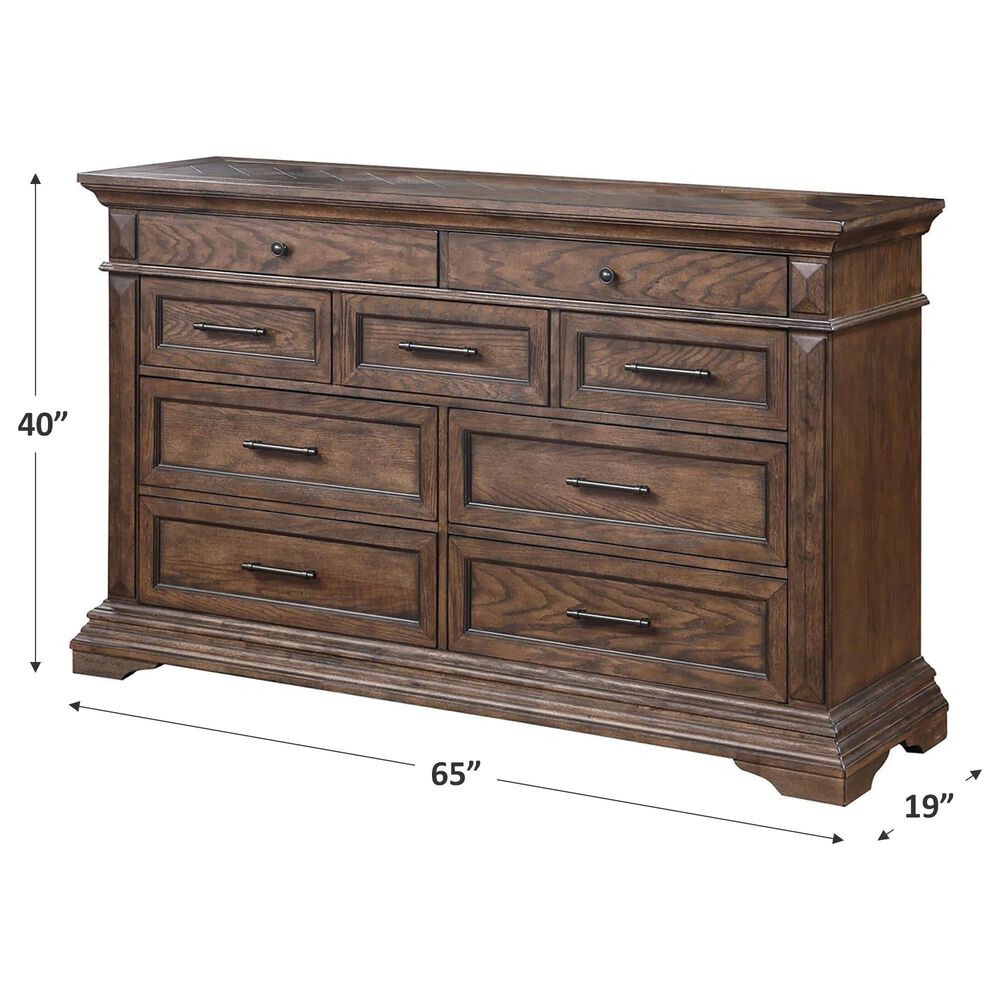 New Heritage Design Mar Vista Dresser in Brushed Walnut, , large