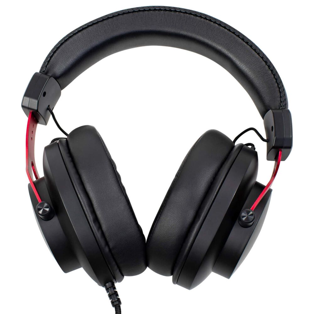 Arozzi Aria Gaming Headset with Detachable Microphone, 50mm Drivers, Microphone Mute Button, Volume Control, Aluminum Frame, and 7.25 ft Braided Cable - Red, , large