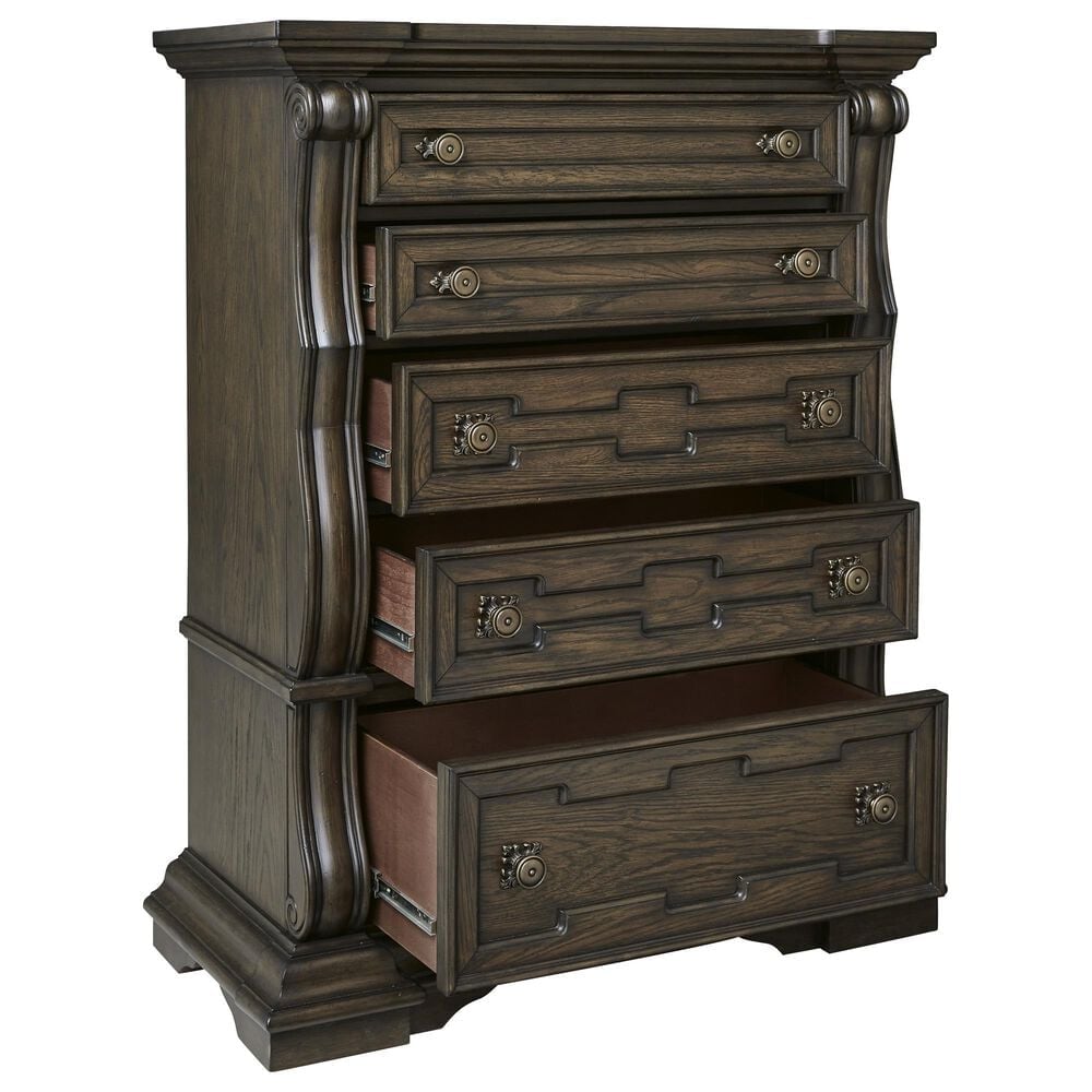 Millenium Maylee 5-Drawer Chest in Dark Brown, , large