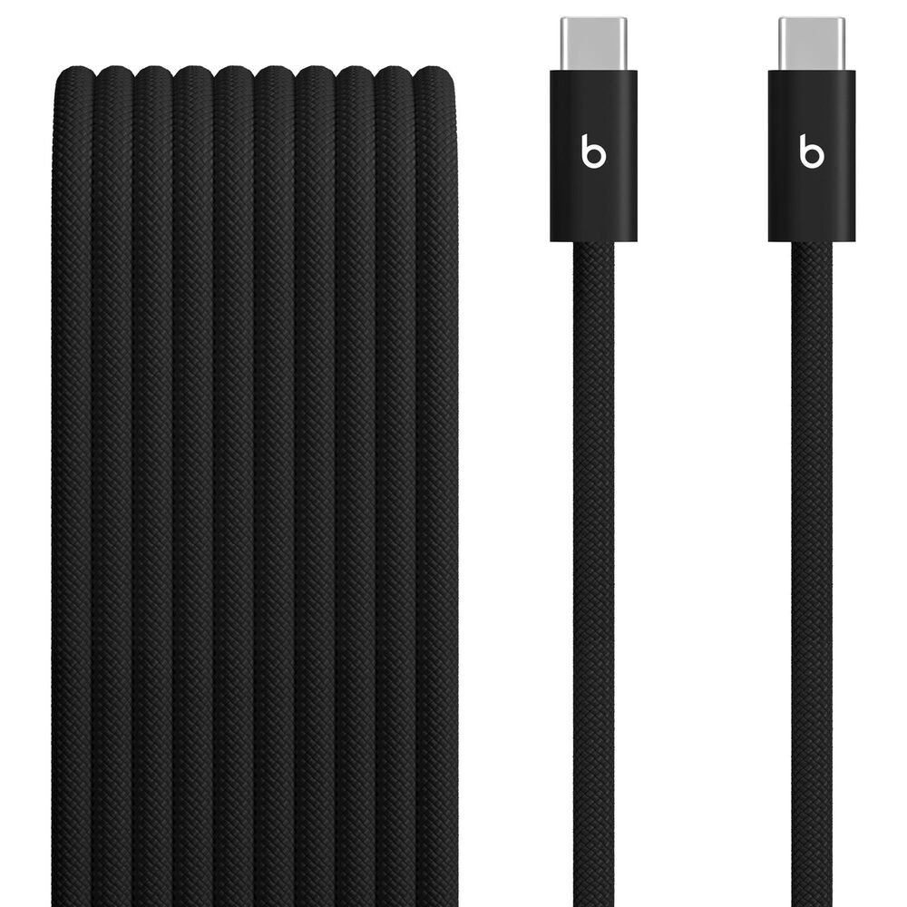 Beats 240W 10" USB-C to USB-C Braided Cable in Bolt Black, , large