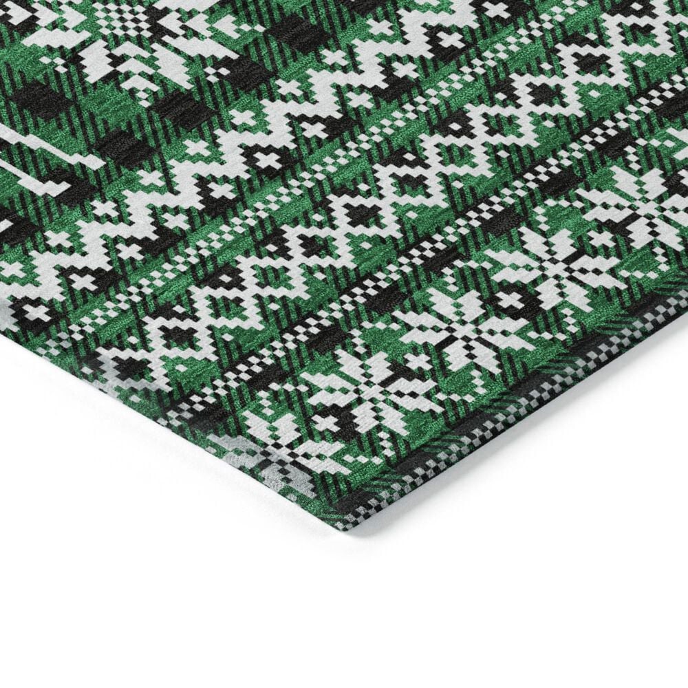 Dalyn Rug Company Wonderland WN28 2&#39;3&quot; x 7&#39;6&quot; Green Indoor/Outdoor Runner, , large