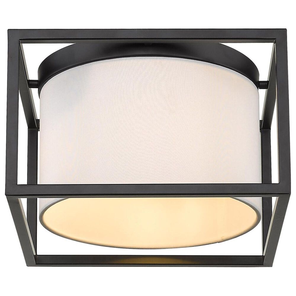 Golden Lighting Manhattan Flush Mount in Matte Black, , large
