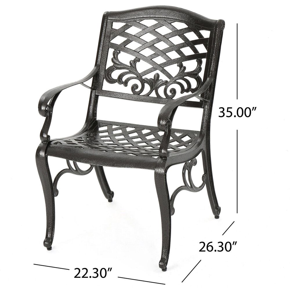 Hearth and Haven Chachere 5-Piece Outdoor Dining Set in Bronze, , large