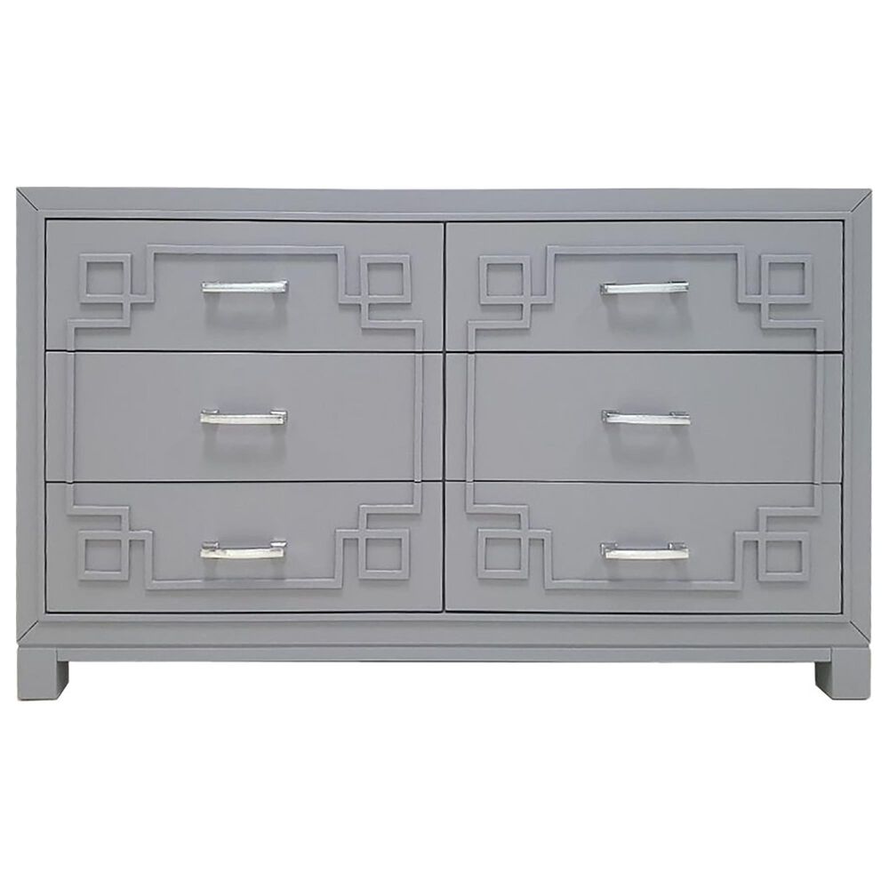 Safavieh Raina 6 Drawer Dresser in Grey/Silver, , large