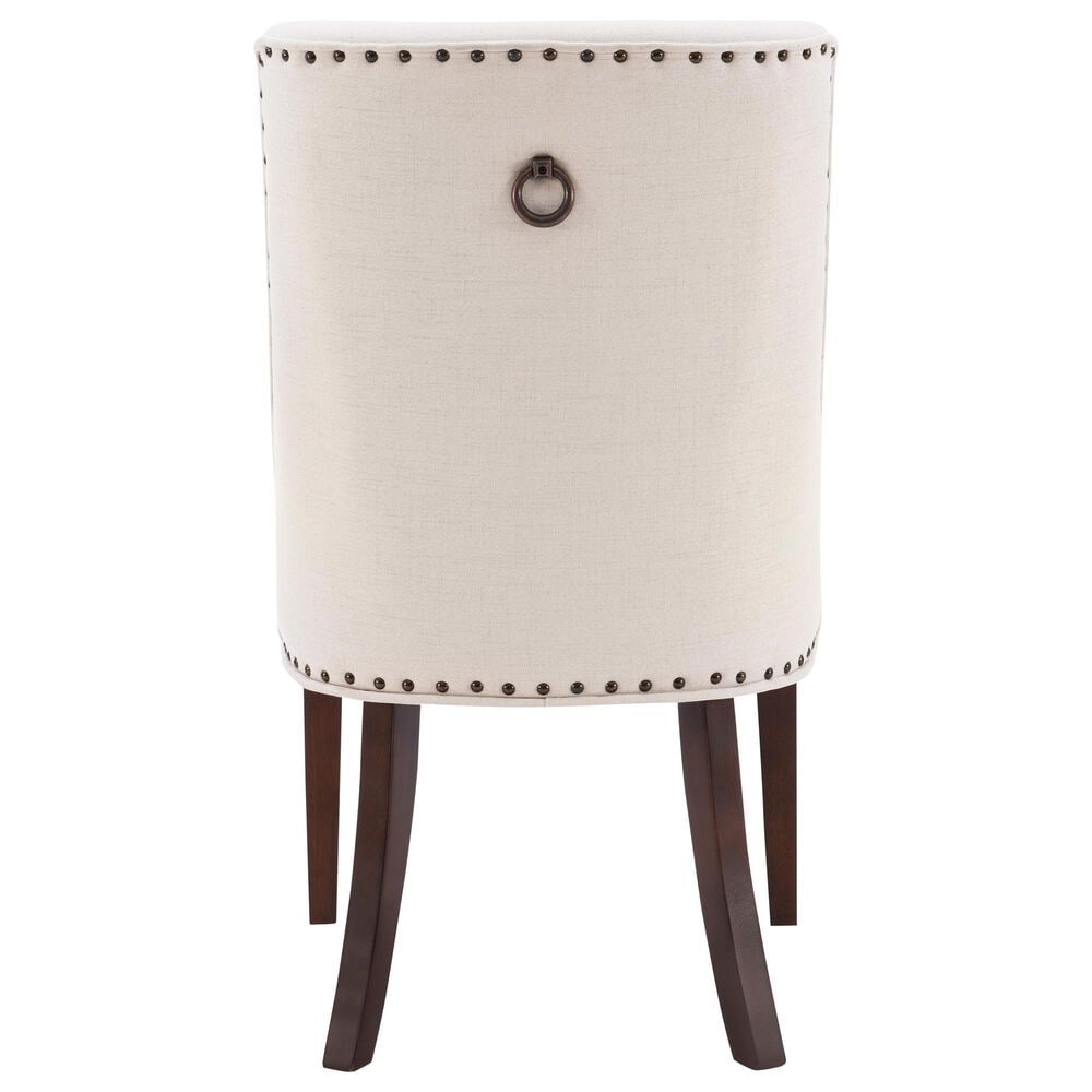 Linon Home Decor Adler Side Chair with Neutral Fabric Cushion in Espresso, , large