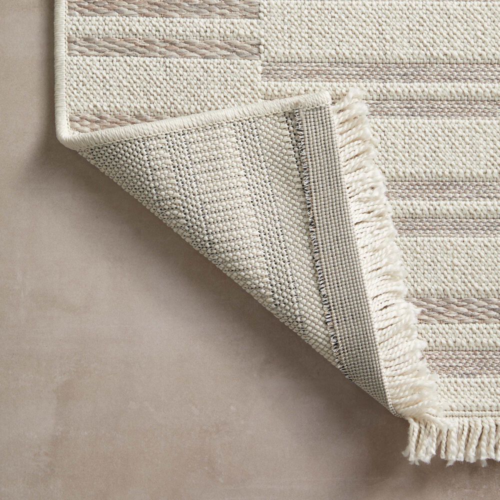 Amber Lewis x Loloi Malibu MAB-03 11&#39;4&quot; x 15&#39; Ivory and Dove Indoor/Outdoor Area Rug, , large