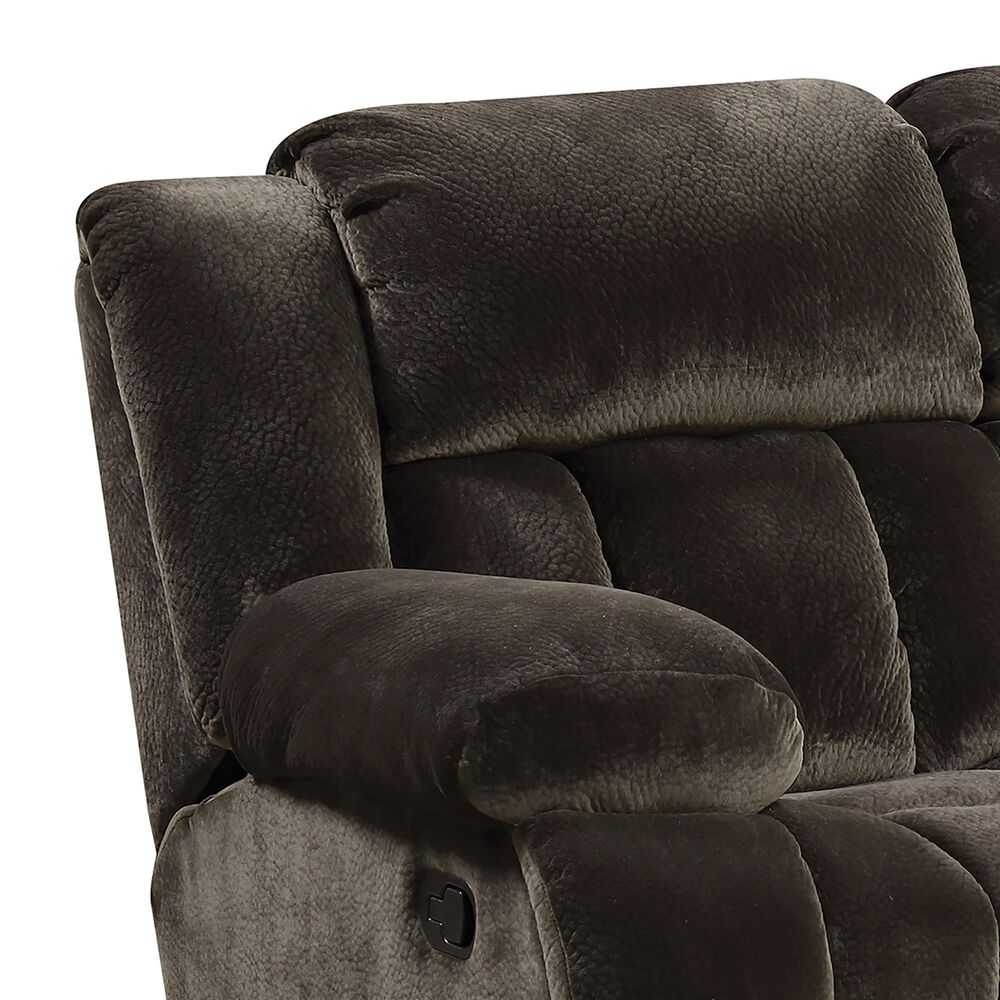 Furniture of America Hoyt 3-Piece Reclining Living Room Set in Brown, , large