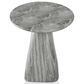 Furniture of America Karvyn 18" Marble Side Table in Gray, , large