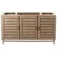 James Martin Vanities Portland 60" Single Bathroom Vanity in Whitewashed Walnut with 3 cm Eternal Marfil Quartz Top and Rectangular Sink, , large