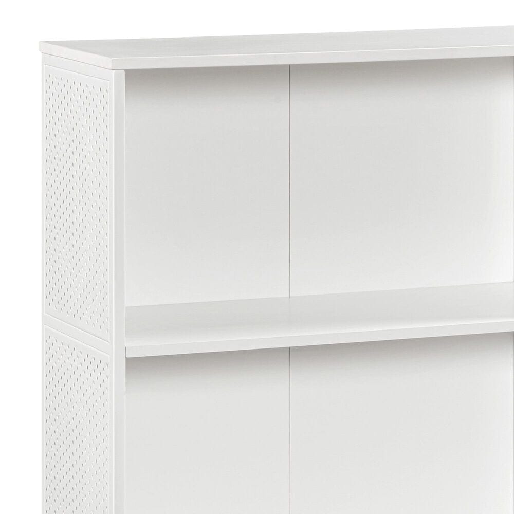 Valor Living Ace 2-Shelf Storage Bookcase in White, , large