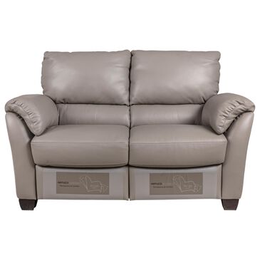 Natuzzi Editions Donato Power Reclining Loveseat with Power Headrest in Dark Grey, , large