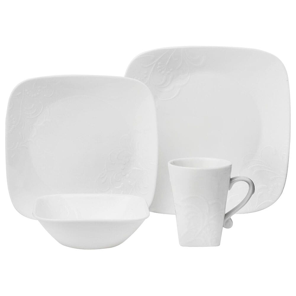 Corelle Cherish 16-Piece Dinnerware Set in White, , large