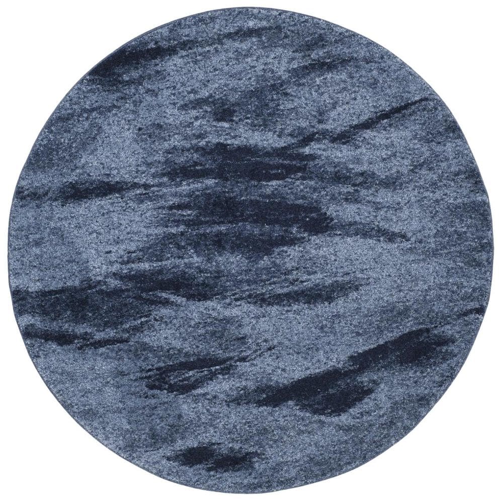 Safavieh Retro RET2891-6065 6" Round Light Blue and Blue Area Rug, , large