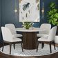 Mayberry Hill Sylvie 5-Piece Round Dining Set in Brown and White, , large