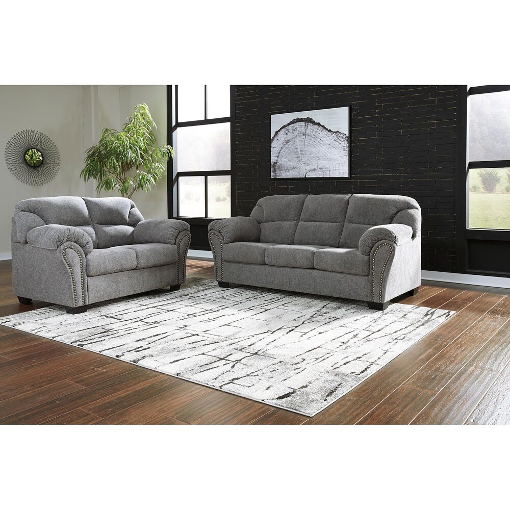 Ashley Allmaxx Loveseat in Pewter, , large