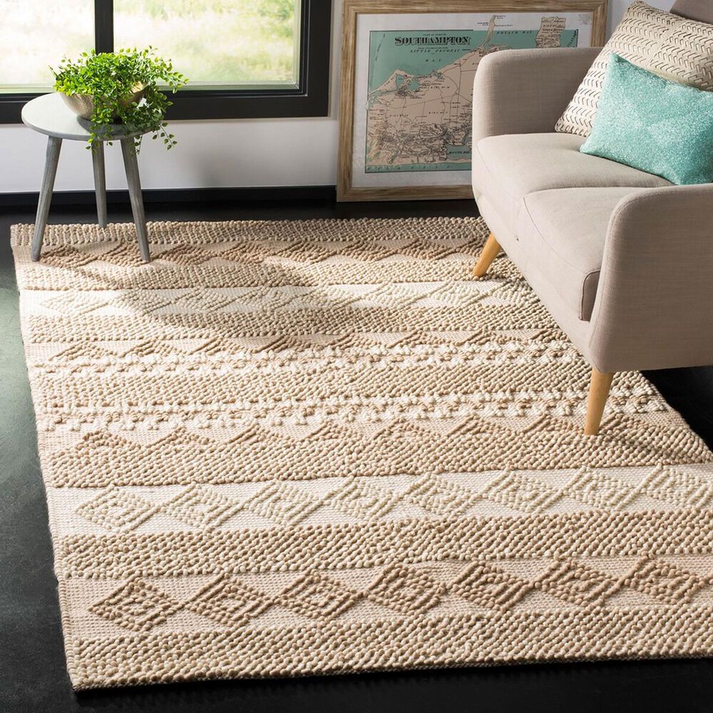 Safavieh Natura 3&#39; x 5&#39; Beige and Ivory Area Rug, , large