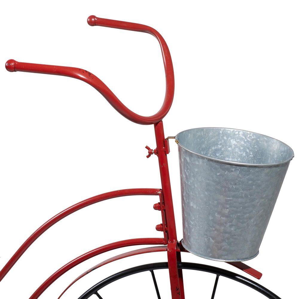 Maple and Jade Vintage Plantstand in Red and Silver, , large