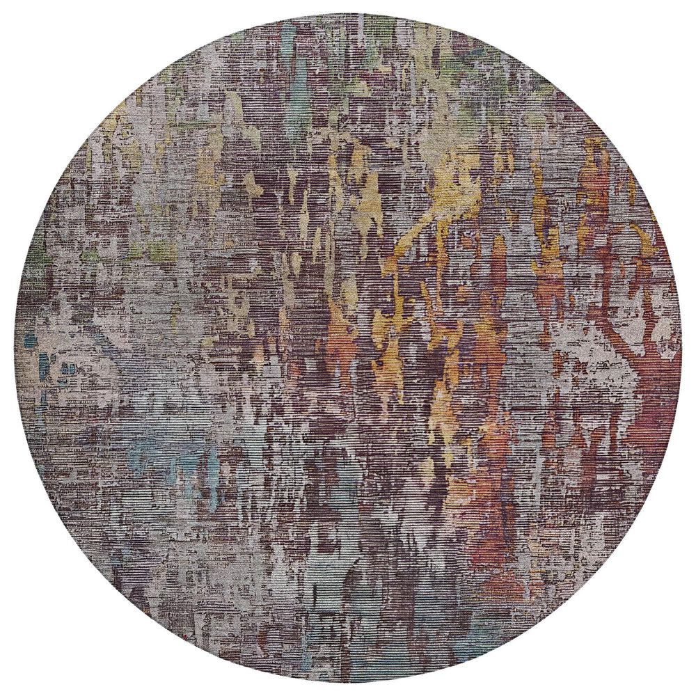 Dalyn Rug Company Kochi KC8 Plum 8" Round Area Rug, , large