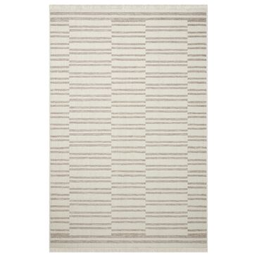 Amber Lewis x Loloi Malibu MAB-03 3"9" x 5"9" Ivory and Dove Indoor/Outdoor Area Rug, , large