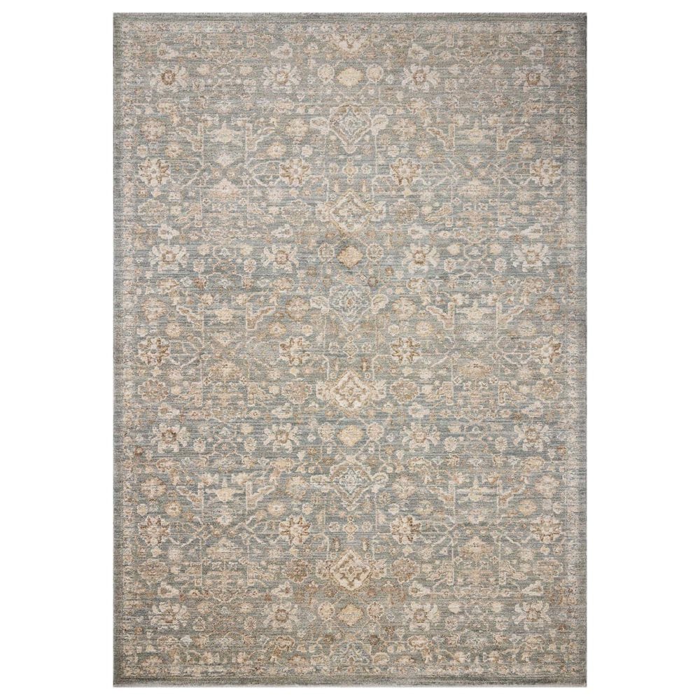 Chris Loves Julia x Loloi Palma Blue and Natural 11"6" x 15"7" Area Rug, , large