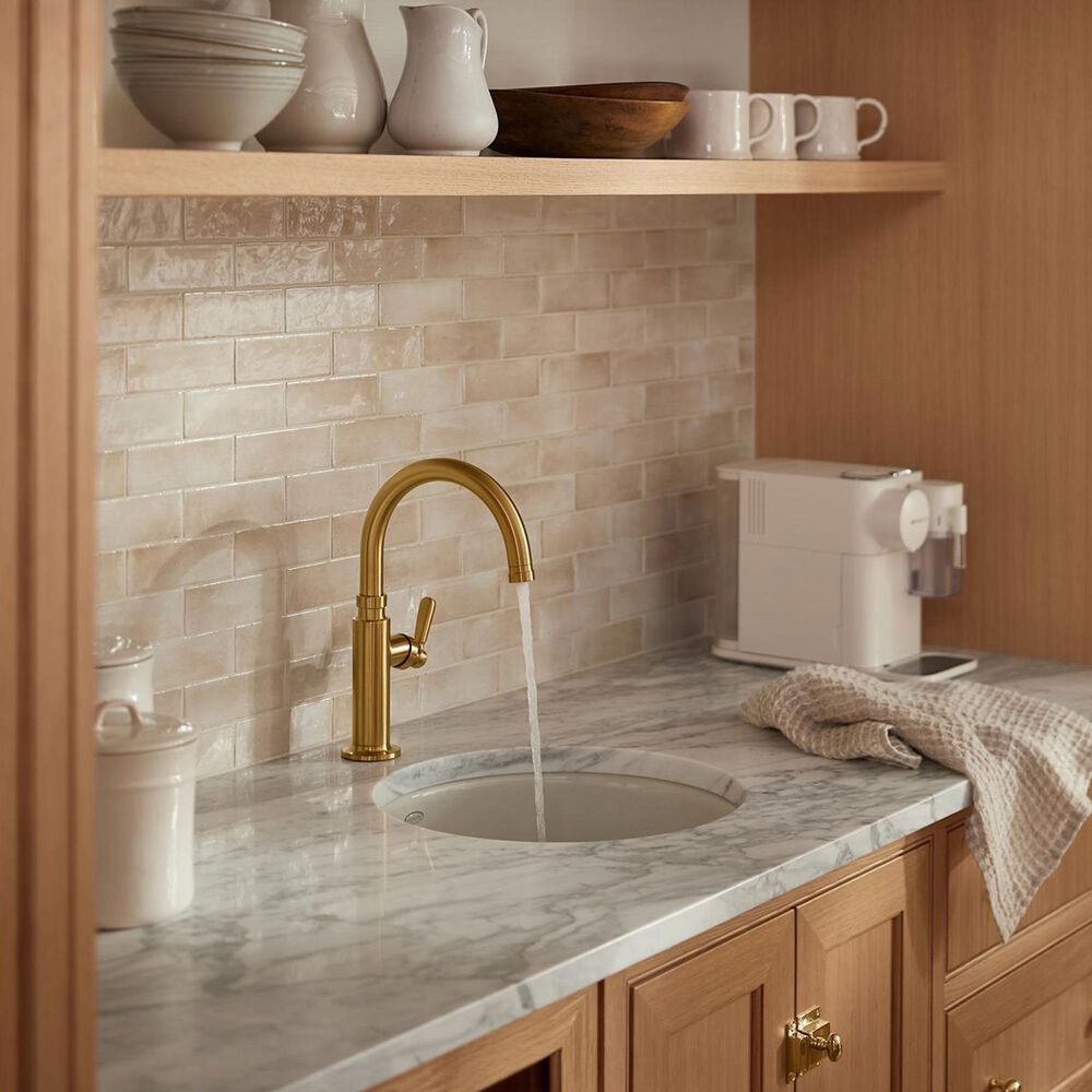 Kohler Porto Fino 18.5" Top-Undermount Single Bowl Bar Sinks in Biscuit, , large