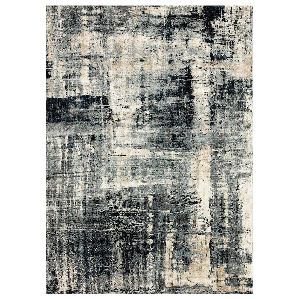 Loloi Augustus 5"3" x 7"8" Navy and Dove Area Rug, , large