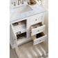 James Martin Vanities De Soto 36" Single Bathroom Vanity in Bright White with 3 cm Carrara White Marble Top and Rectangular Sink, , large