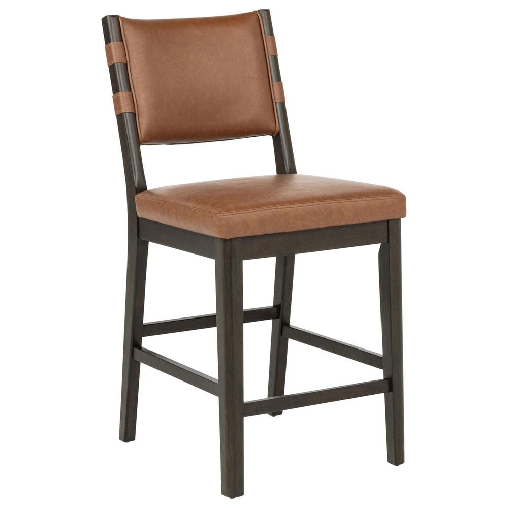 Coaster Tegan Side Chair with Cognac Cushion in Coffee Bean, , large