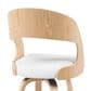 Armen Living Shelly Swivel Counter Height Stool in Oak, , large