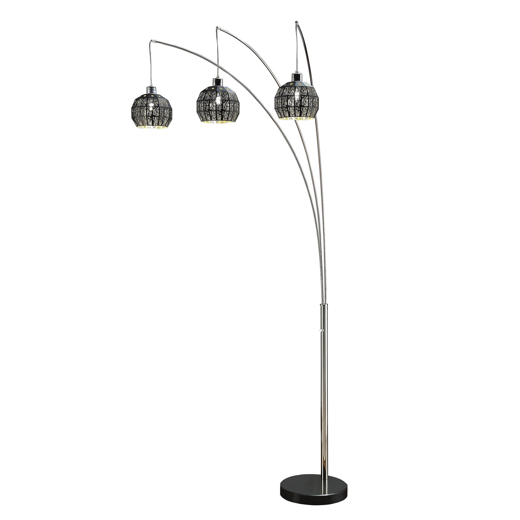 Anthony California Arc Floor Lamp in Satin Nickel NFM