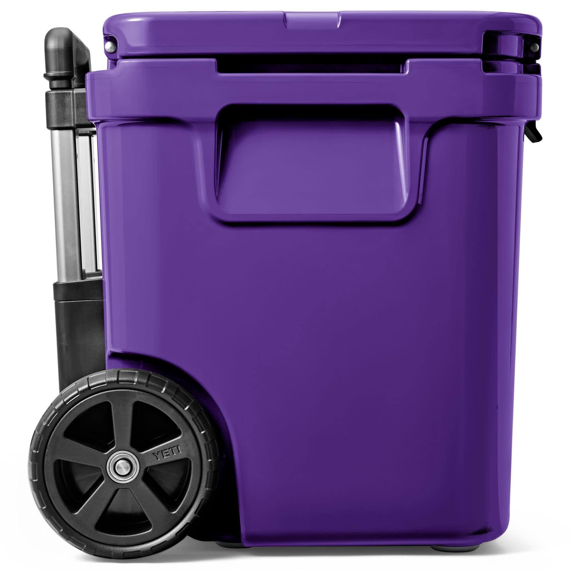 YETI Roadie 48 Wheeled Cooler in Pace Purple and Blue