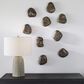 Uttermost Pebbles 5" x 6" Wood Wall Decor in Walnut Brown (Set of 9), , large