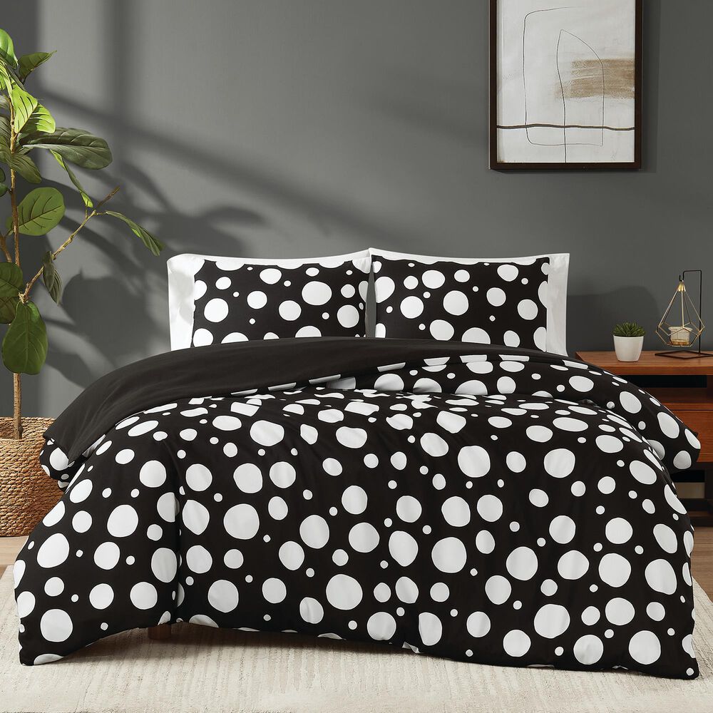 Pem America Sophia 3-Piece Full/Queen Comforter Set in Black and White, , large