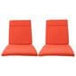 Hearth and Haven Salem 27.5" x 79.25" Outdoor Chaise Lounge Cushion in Orange (Set of 2), , large