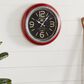 Maple and Jade 17" Wall Clock in Brick Red, , large