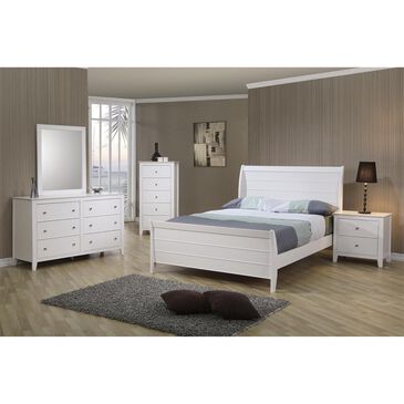 Pacific Landing Selena 2 Drawer Nightstand in White, , large