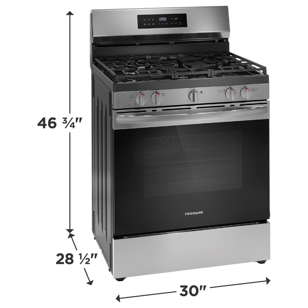 Frigidaire 30" Gas Range with Air Fry in Stainless Steel, , large