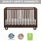 Oxford Baby Meridian 3-in-1 Convertible Crib in Cognac, , large