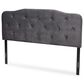 Baxton Studio Gregory Full Upholstered Headboard in Grey, , large