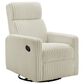 Oxford Baby Layton Swivel Glider Recliner in Corduroy Pearl White, , large