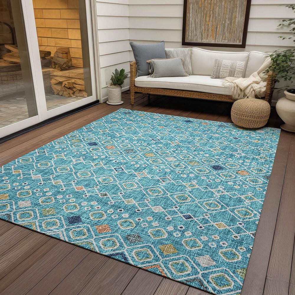 Dalyn Rug Company Portico PO4 Teal 10&#39; x 14&#39; Area Rug, , large