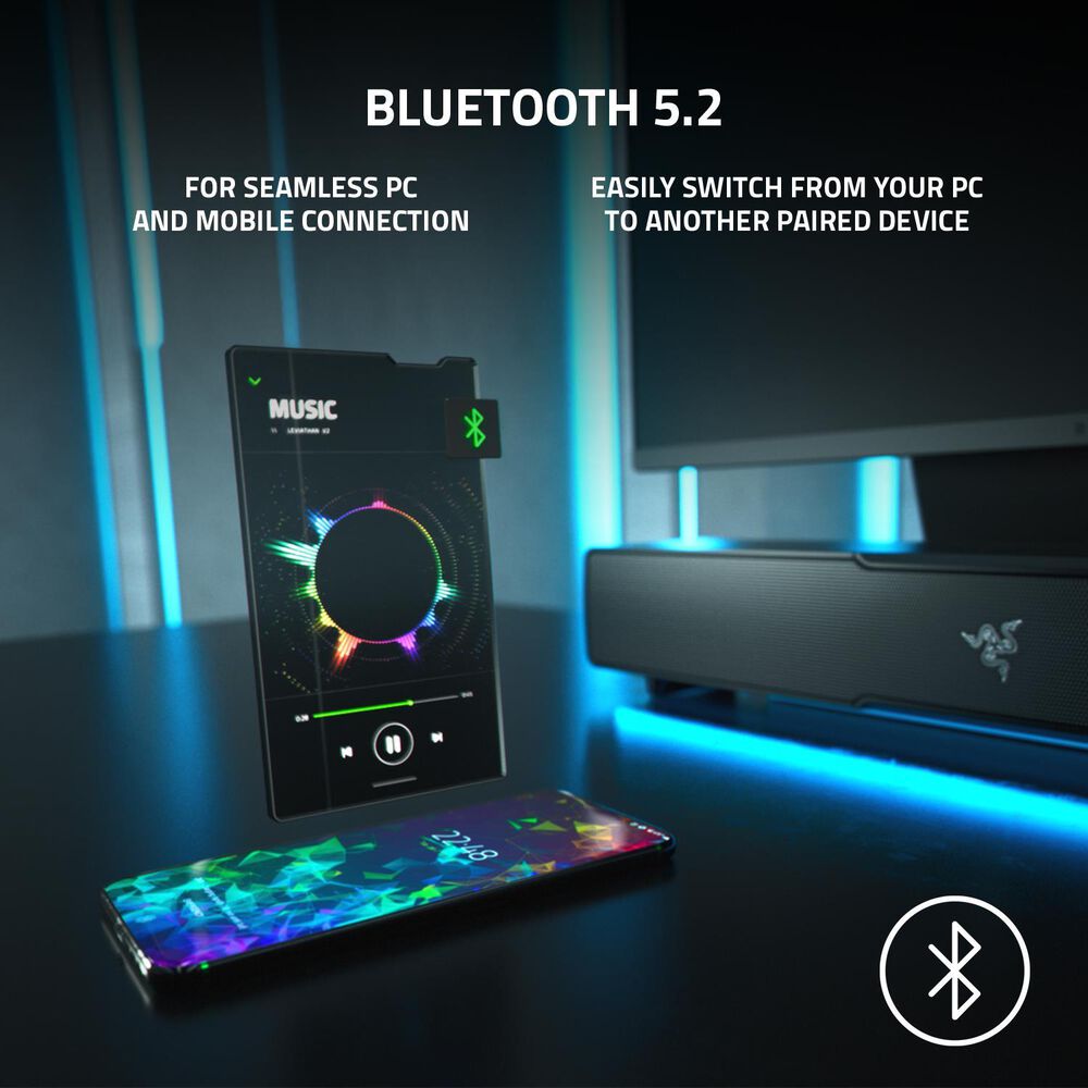 Razer Leviathan V2 PC Gaming Soundbar with Subwoofer in Black, , large