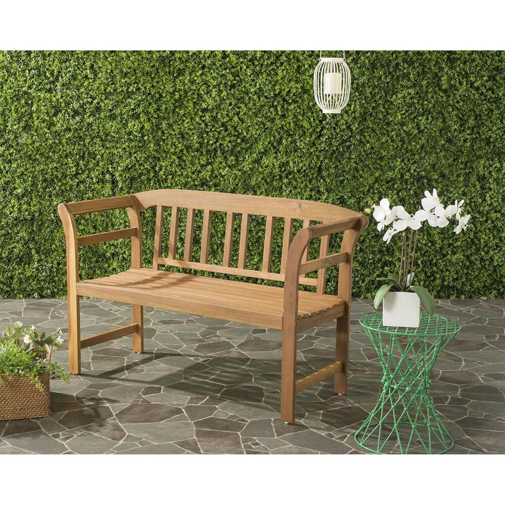 Safavieh Porterville 2-Seat Bench in Teak Brown, , large