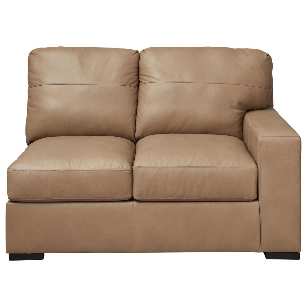 Ashley 3-Piece Leather Sectional in Brown, , large