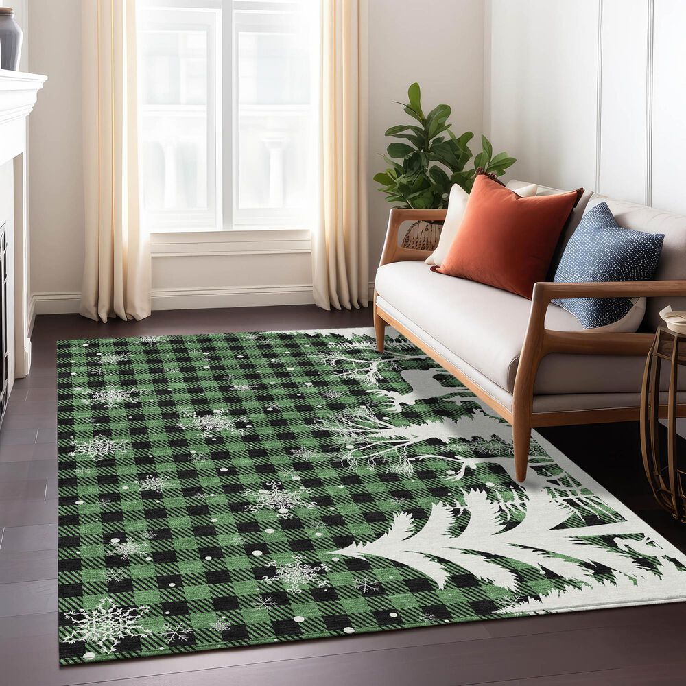 Dalyn Rug Company Wonderland WN32 5&#39; x 7&#39;6&quot; Green Indoor/Outdoor Area Rug, , large