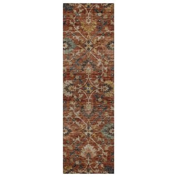 Dalyn Rug Company Silk Road Paprika, Copper, Gold, Sage, Navy and Beige 2"3" x 7"6" Runner, , large
