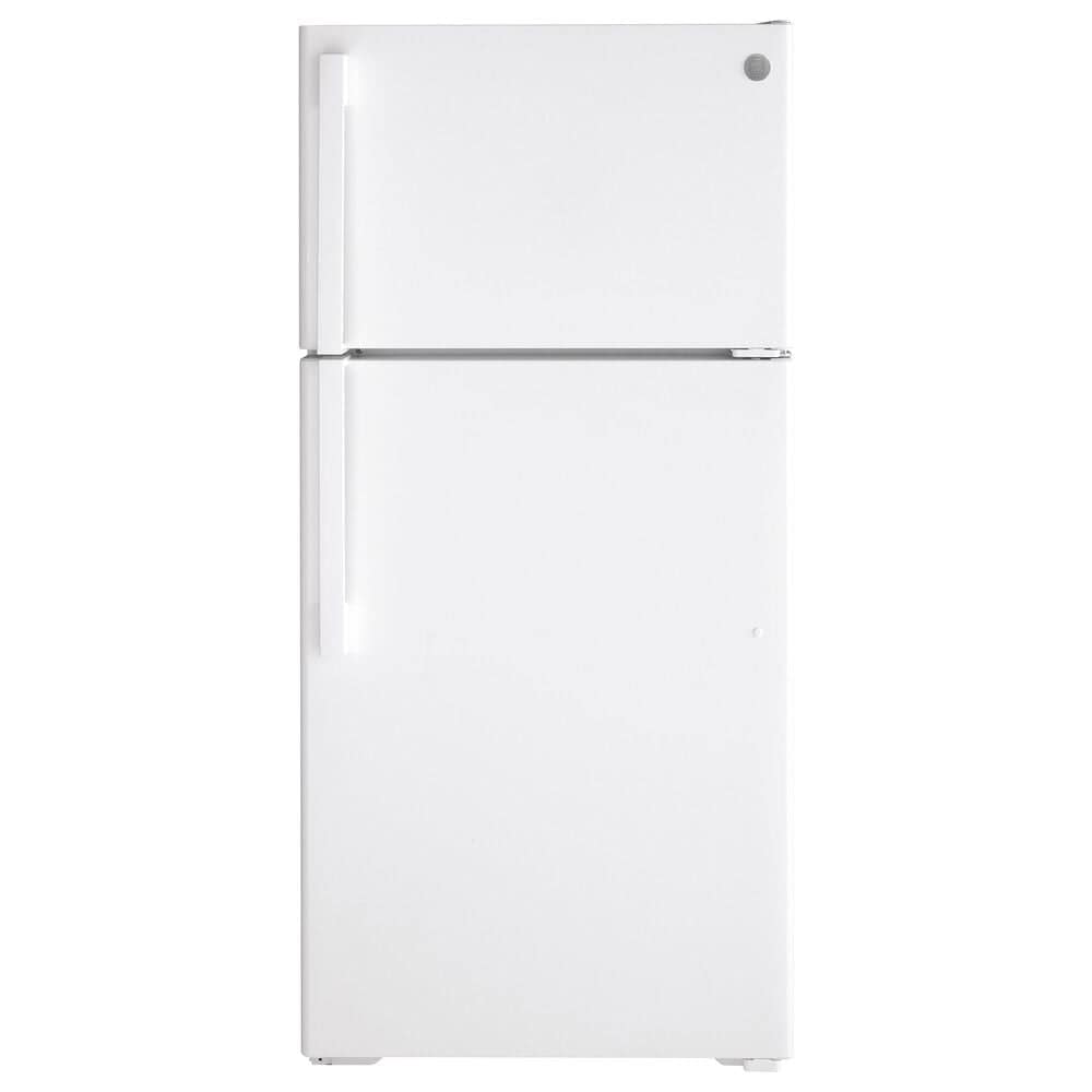 GE Appliances 15.6 Cu. Ft. Top-Freezer Refrigerator in White, , large