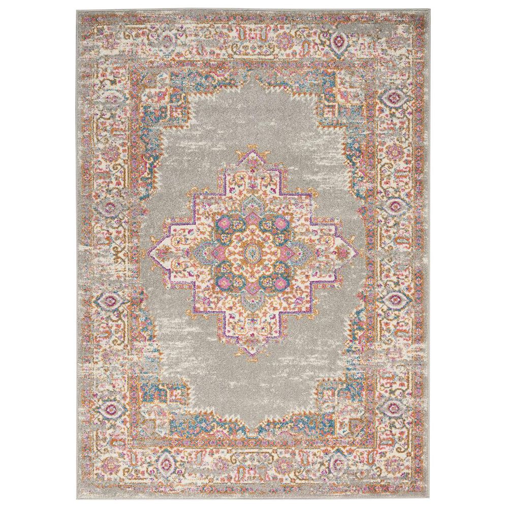 Nourison Passion PSN03 6"7" x 9"6" Grey Area Rug, , large