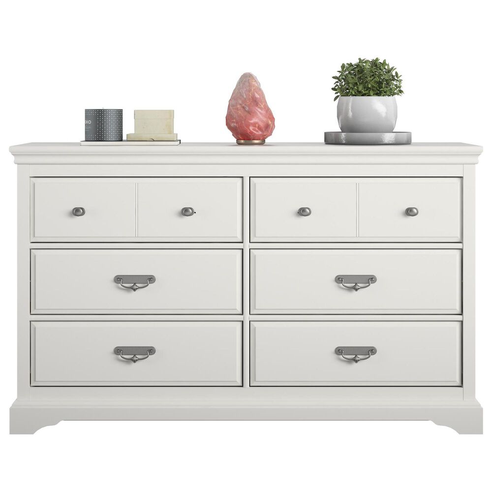 DHP Nordbee 6 Drawer Dresser in White, , large